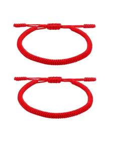 2 Pcs Vintage Braided Rope Bracelets, Adjustable DIY Bracelets for Men and Women, Wedding Jewelry, Lucky New Year Gift, Handmade Zodiac Bracelet