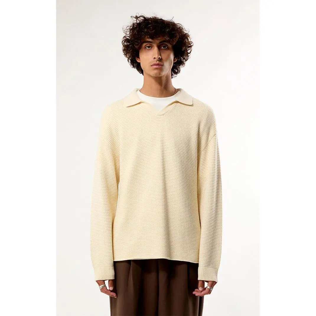 Pacsun Men's Cream Vaughn Polo Sweater