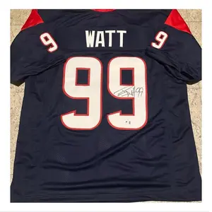 J.J. Watt Houston Texans Autographed Custom Football Jersey COA