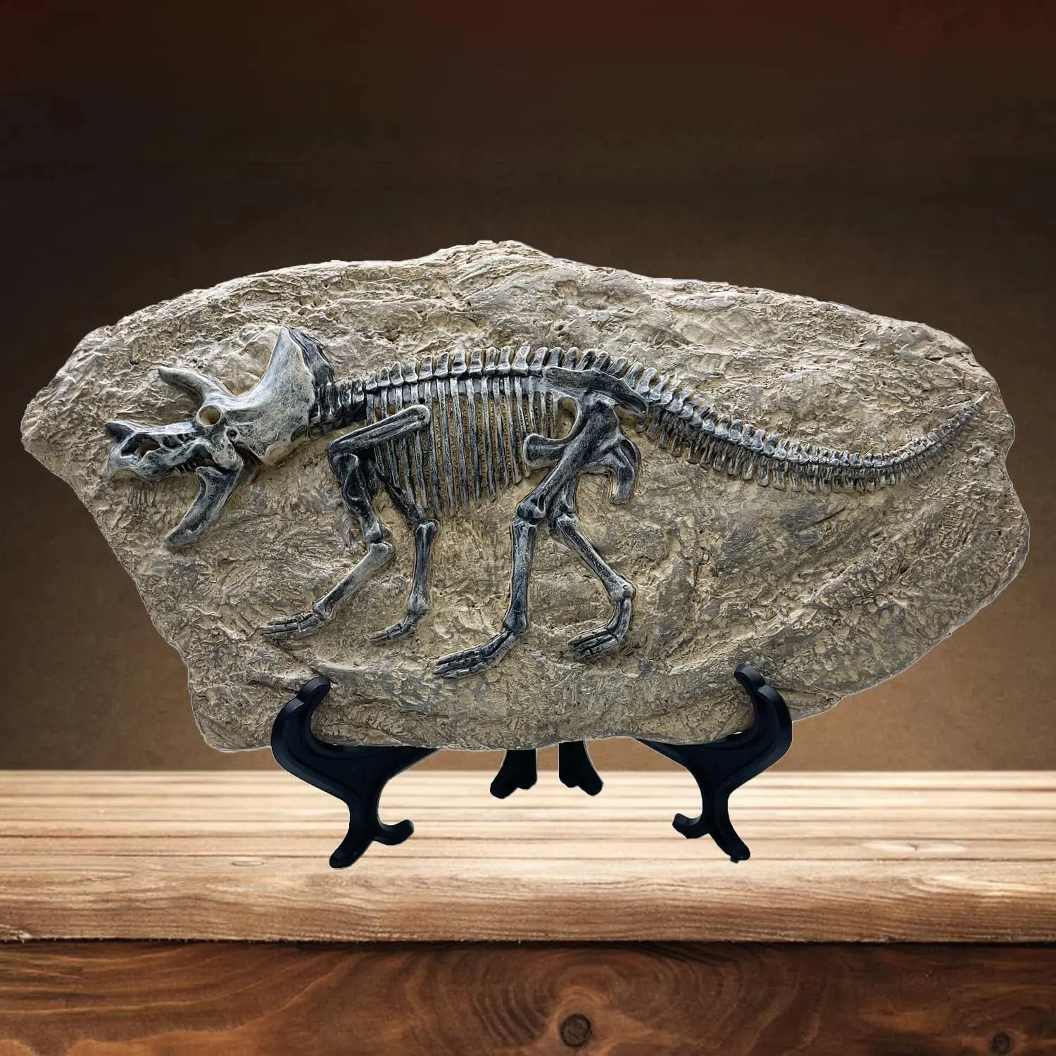 Triceratops Dinosaur  Statue Model Simulated Skeleton Home Office Display Decorative Craft Box Decoration (Style 6)