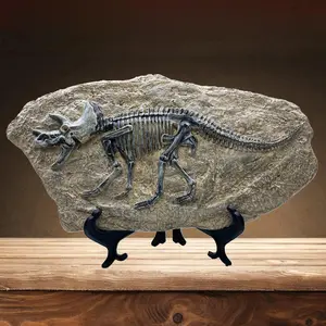 Triceratops Dinosaur  Statue Model Simulated Skeleton Home Office Display Decorative Craft Box Decoration (Style 6)