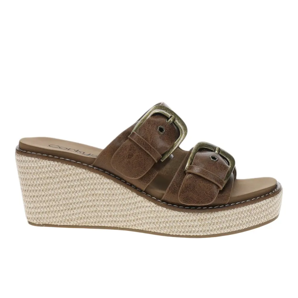 Corkys Womens Manifest  Casual Sandals Casual Mid Heel 2-3" - Brown