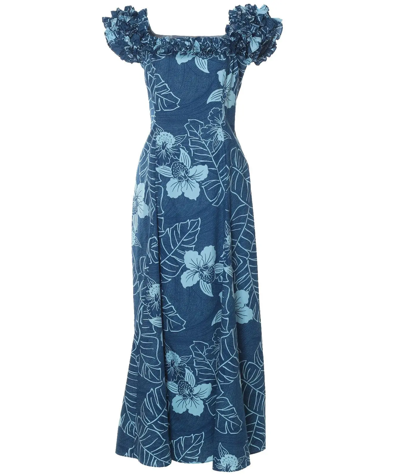 Hawaiian Maxi Muumuu Dress Niihau