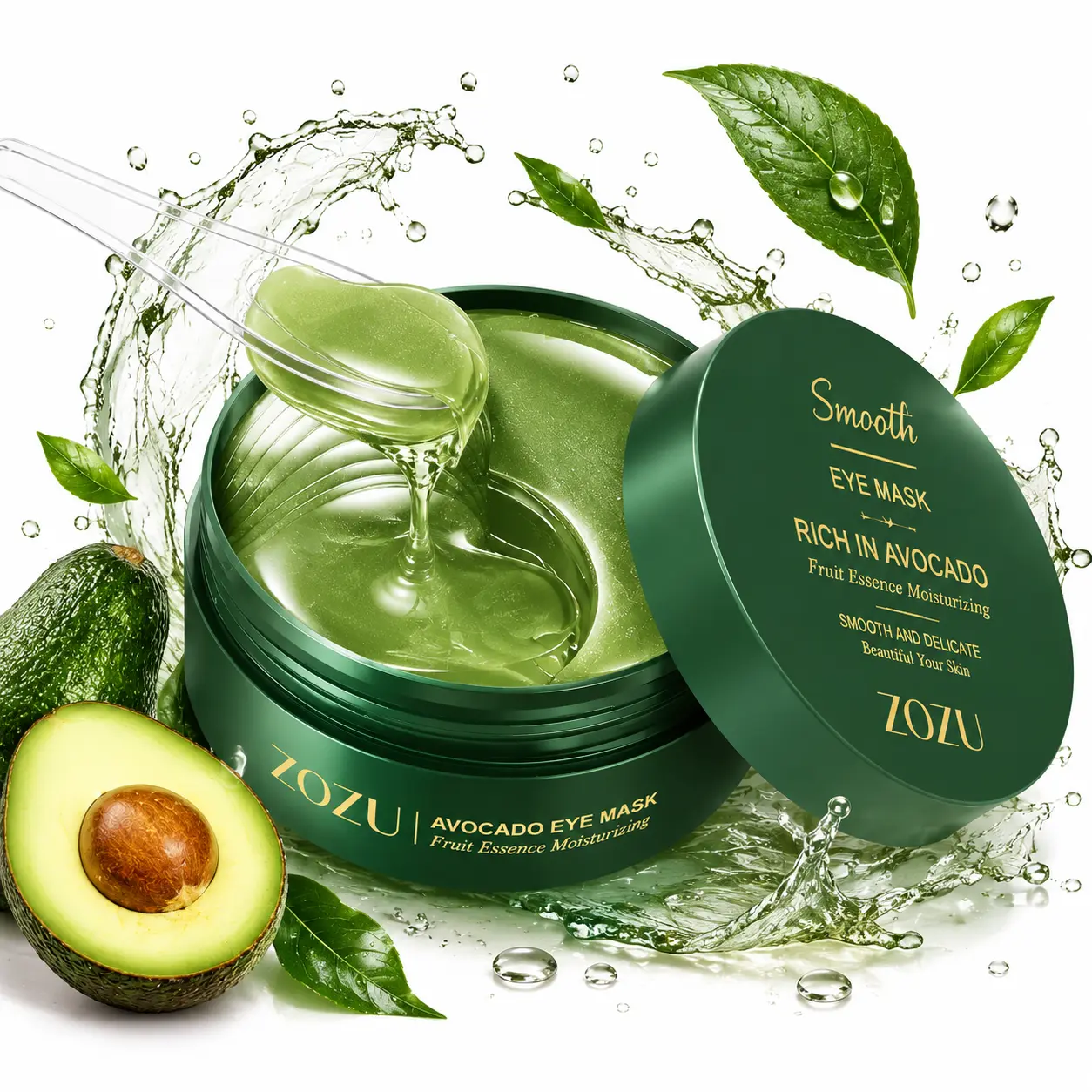 30pairs Avocado Hydrating Under Eye Gel Pads, Moisturizing Eye Mask for Dark Circles & Eye Bags, Gentle Daily Eye Care Skincare Gift，   nette  eye patches puffiness reducer