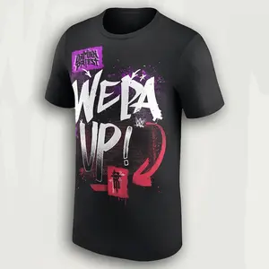 Men’s R Truth Damian Priest Wepa Up Graphic T-Shirt Black Wrestling Fan Tee, Funny Catchphrase Streetwear Shirt, Pro Wrestling Duo Design, Gift for WWE Fan or Collector