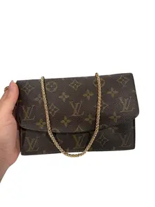 Pre-owned Louis Vuitton Coated Canvas Clutch Monogram Pochette Lava 20 cm AN0911