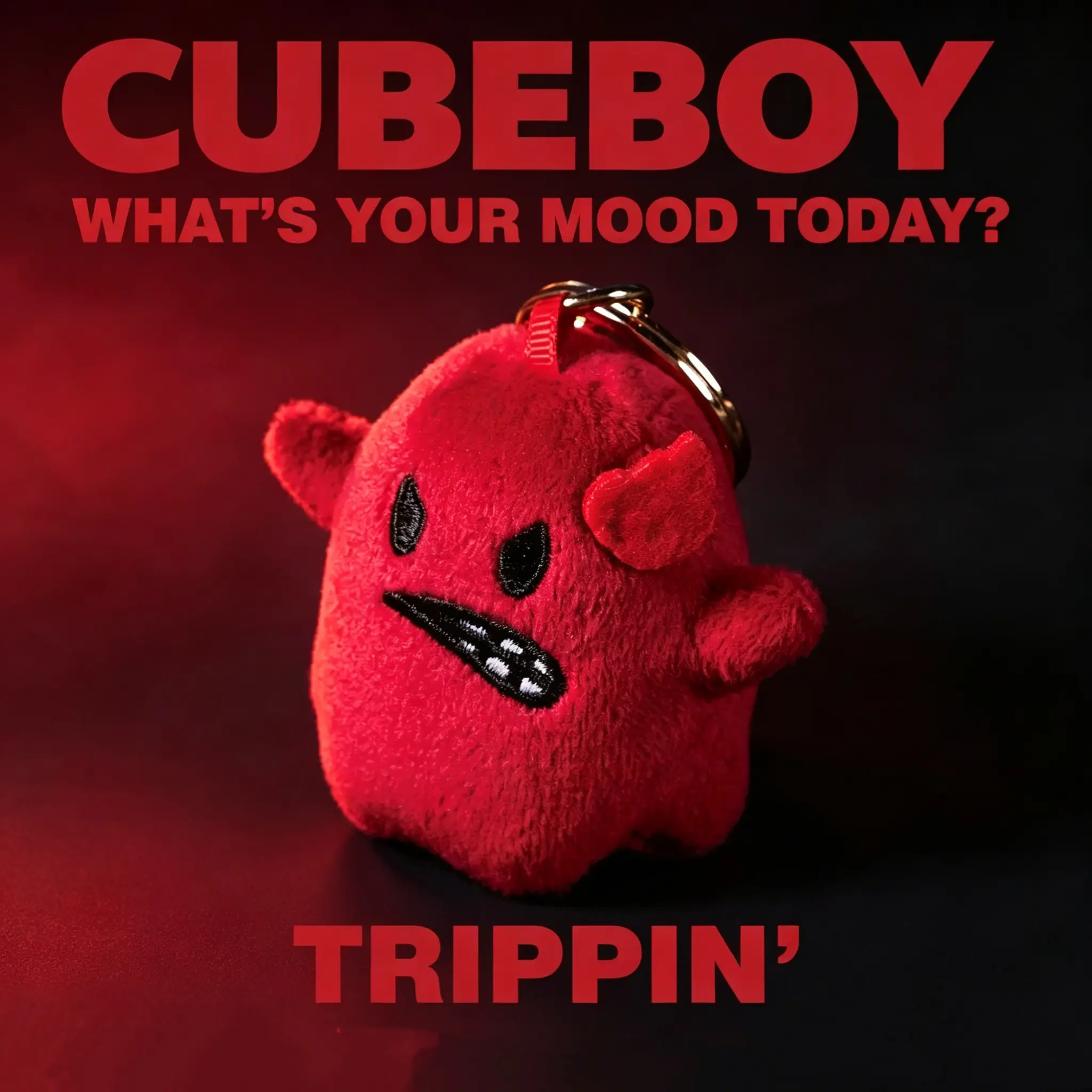 Original Mini What's Your Mood Today? Mood Cute Ghost Plush Doll Keychain