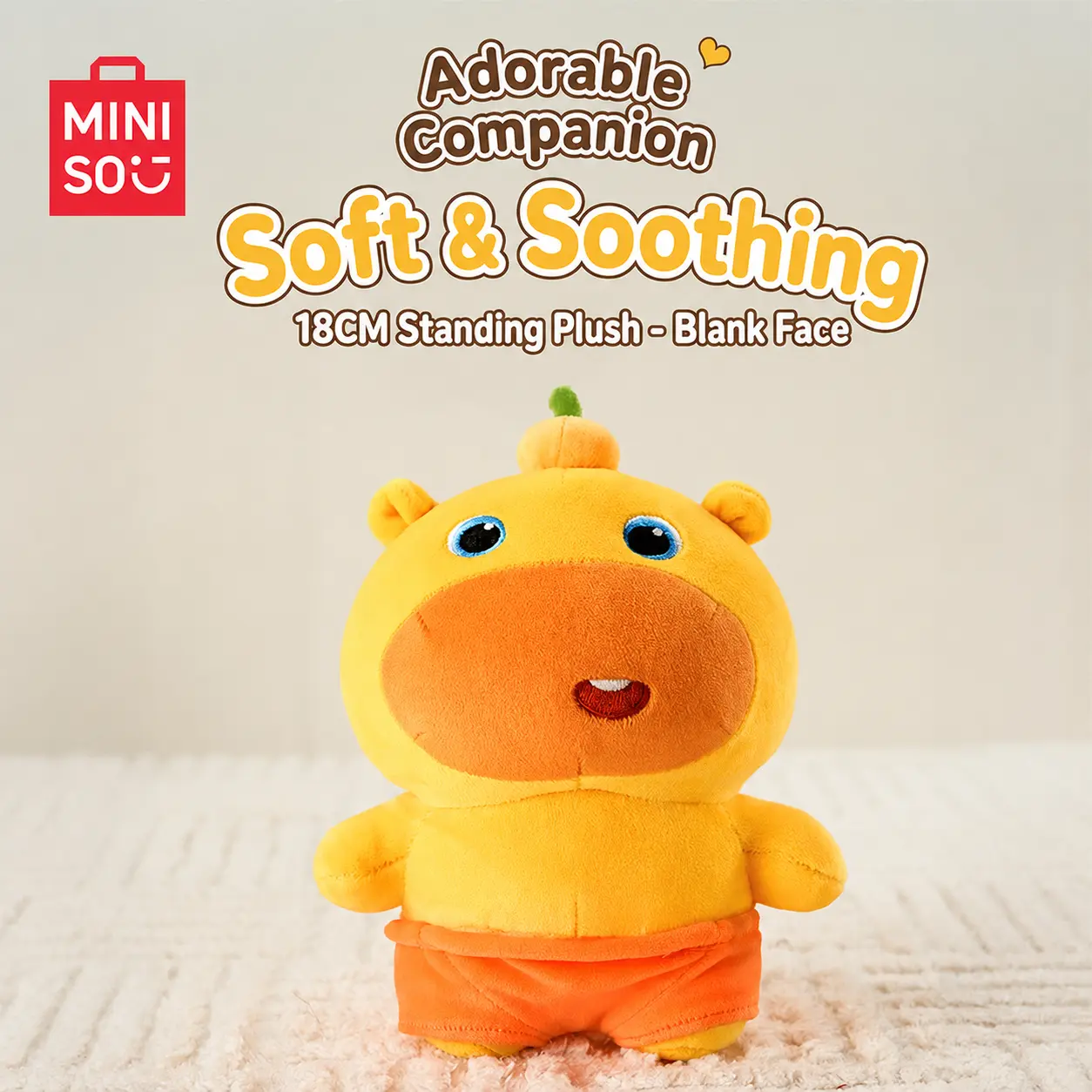 MINISO 18cm (7.1in) Standing Lulu Kawaii Stuffed Animal - Extra Soft Fluffy Mini Collectible Doll with Dazed Expression, Soft Adorable Stuffed Desk Decor, Cute Gift Pick for Home/Office, Mini Collectible Soft Dolls, Back To School