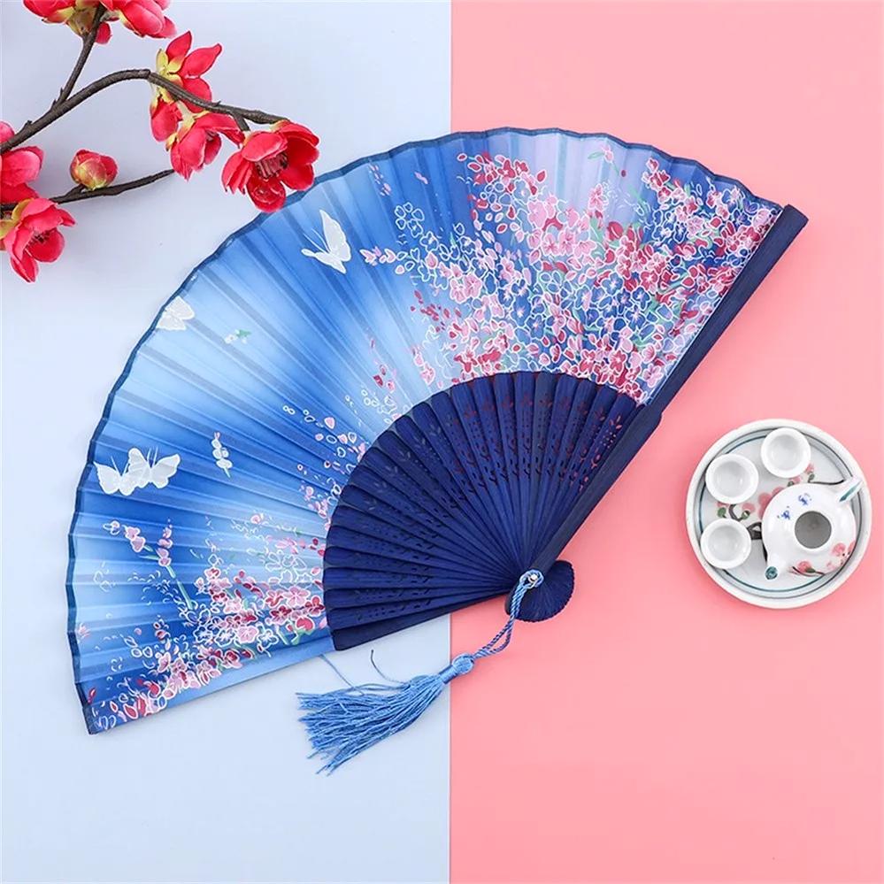 1 Count Chinese Style Folding Fan Elegant Cultural Decorative Handheld Fan For Wedding Party Home Decoration Ideal Gift Choice Viral TikTok Aesthetic Room Decor Must Haves
