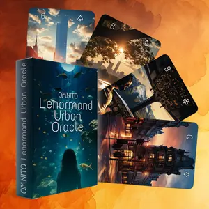 OMNITO Lenormand Urban Oracle Deck | Wisdom Cards for Love and Life | Modern Style 36-Card Set with Guide Book for Soul, Destiny, and Fortune Reading | Unique Tarot-Sized (4.75" x 2.75")