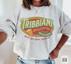 TV Show Friends Inspired Shirt, How You Doin’, Joey Friends Crewneck, Pizza Pullover Sweatshirt