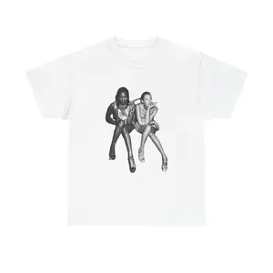 Unisex Heavy Cotton Tee - Kate Moss And Naomi Campbell Tshirt