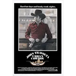 1980 Award Winning Country-Western Music Film Urban Cowboy Movie Poster 24x36 Decor Wall