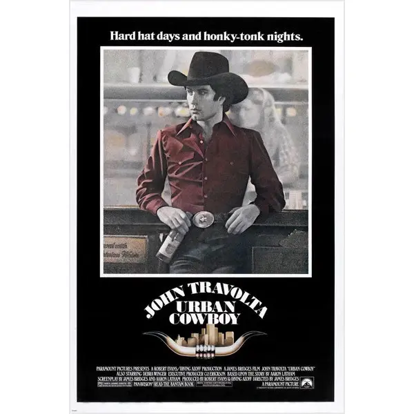 1980 Award Winning Country-Western Music Film Urban Cowboy Movie Poster 24x36 Decor Wall