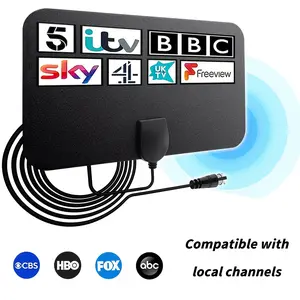 Smart TV Antenna for Long Distance Indoor HD, Strong Signal Support 4K 1080P Free Local Channels, Easy Installation