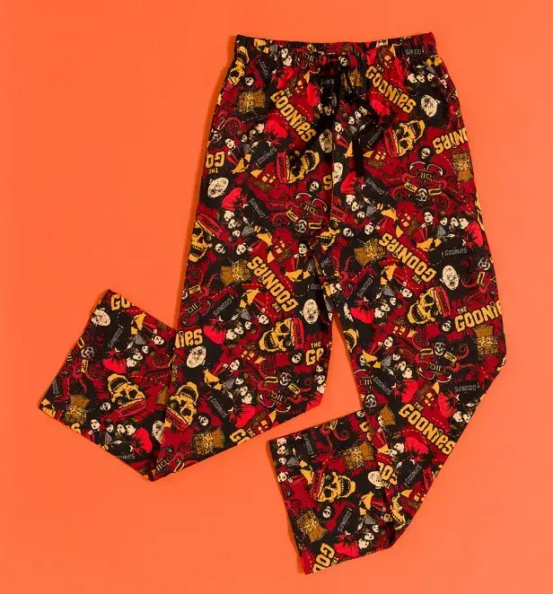 The Goonies Movie Characters Retro Adventure Character Lounge Pants – 80s Inspired Treasure Hunt Graphic Pajama Pants, Vintage Movie Style Sleepwear, Cozy Casual Homewear Bottoms with Pockets