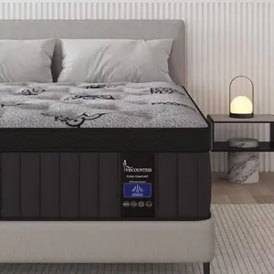 Queen Mattress, 14 Inch Mattresses Euro Top Mattress Medium Firm for Back & Lumbar Support, Individual Pocket Spring Bed for Motion Isolation & Pressure Relief