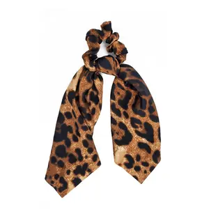 SCT-1016 Brown Leopard Scrunchie