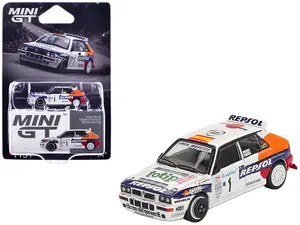 Lancia Delta HF Integrale Evoluzione #1 Carlos Sainz - Luis Moya "Rallye Monte-Carlo" (1993) 1/64 Diecast Model Car by Mini GT