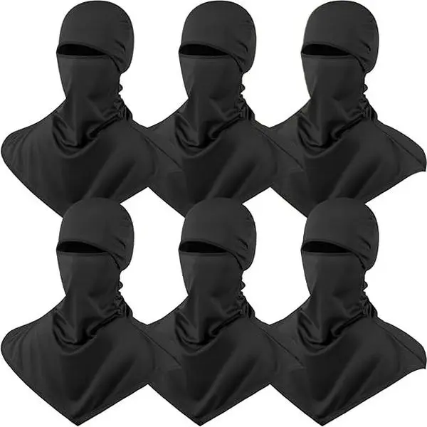 6-Pack Full Balaclava Scarf Masks - Breathable Convertible Ski Mask, Long Neck Gaiter Sun Protector for Men, Ideal for Motorcycle Riding, Fishing, Outdoor Working, Scarf Mask, Protective Masks