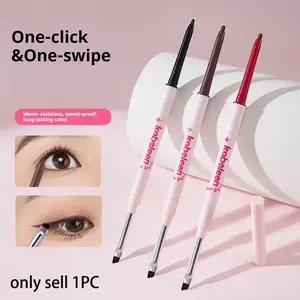 Dual-Ended Gel Eyeliner Pen, Smooth Texture, Waterproof Sweatproof, Ultra-Fine Tip, Long-Lasting, Smudge-Resistant, Ideal for Beginners, Makeup, Cosmetic