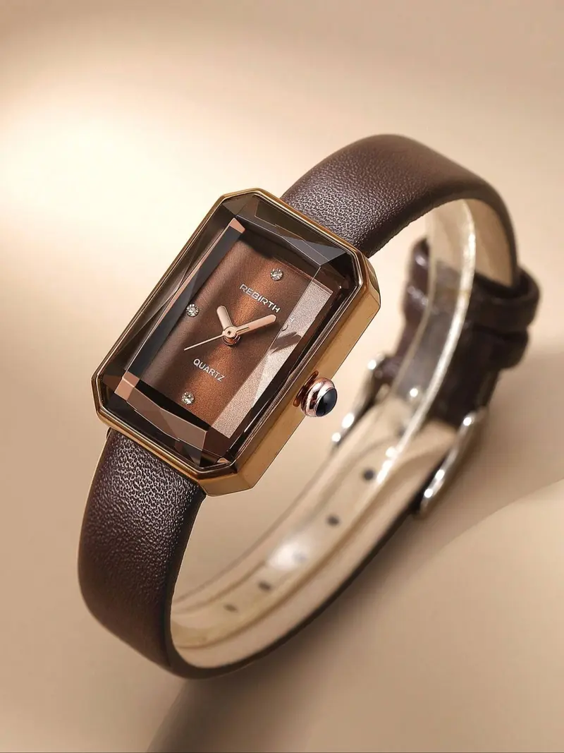 Fossil ladies bronze brown retro squares bracelet fashion watch NEW BATTERY Amazon.com: Fossil Women main image 3
