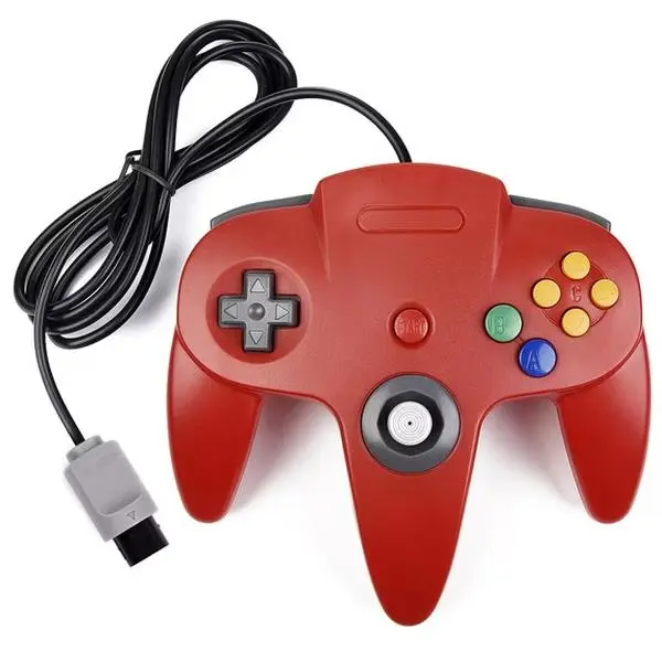 Wired Controller Compatible with Nintendo 64 - Red, Drift Tested, Brand New