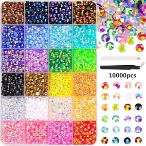 10000PCS DIY Diamond Bedazzling Kit with 3mm Mixed Resin Rhinestones , Perfect for DIY Crafts, Clothing, Nail Art Supplies bedazzled bedazzling kit