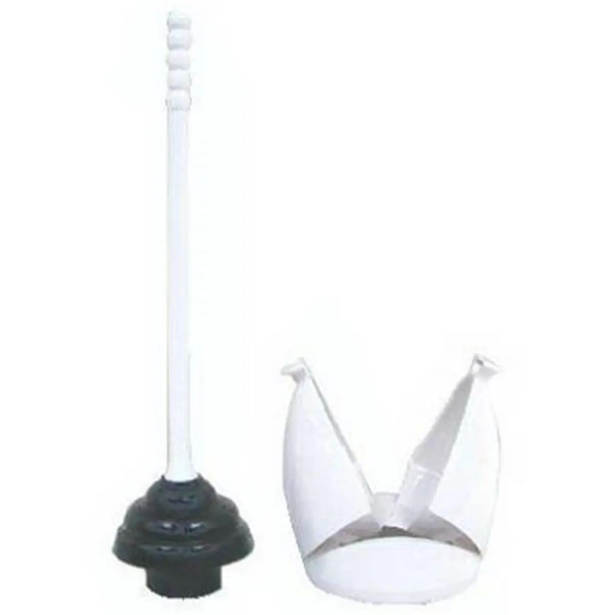 212 MAIN Master Plumber Rubber Cupped Plunger - Plastic Construction Drain Clearing Tool, Includes Storage Holder