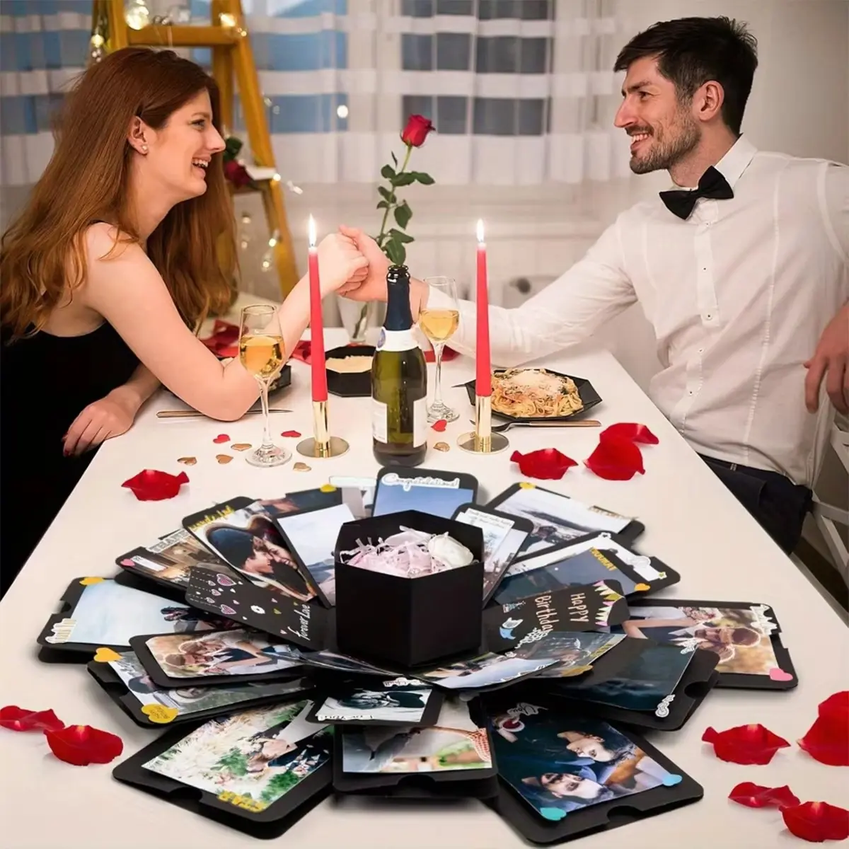 Explosion Box Gift, Surprise Creative Diy Photo, Exploding Love Box, Love Memory Photo Box, Romantic Gift Box, Suitable For Anniversaries, Birthdays, Valentine's Day, And Weddings