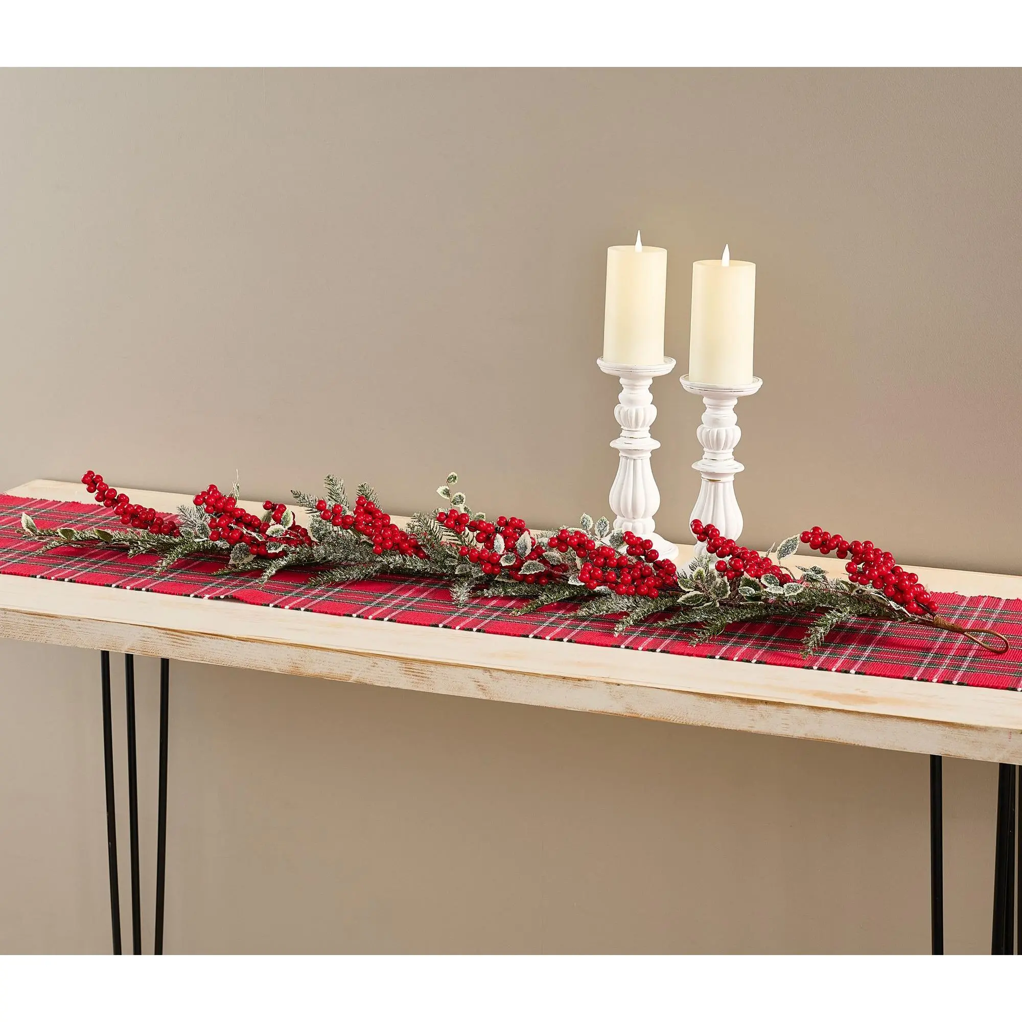 4' Berry, Holly and Pine Garland by Valerie