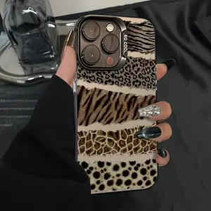 Leopard, Tiger, Zebra, and Cow Print Patterns - Shockproof, Non-slip TPU Full-Coverage Lens Protection Phone Case. Compatible with iPhone 17, 16, 15, 14, 13, 12, 11, XS, X, Samsung, and other series models. Makes an excellent gift for friends or family.