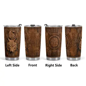 20oz Insulated Stainless Steel Tumbler with Vikings Design - Keeps Drinks Hot/Cold, Fits Car Cup Holders - Ideal Gift for Vikings Lovers (Friends, Family, Girlfriend, Brother)