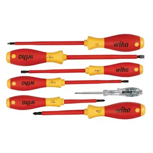 Wiha Tools 32087 Insulated Screwdriver Set, 7 Pieces