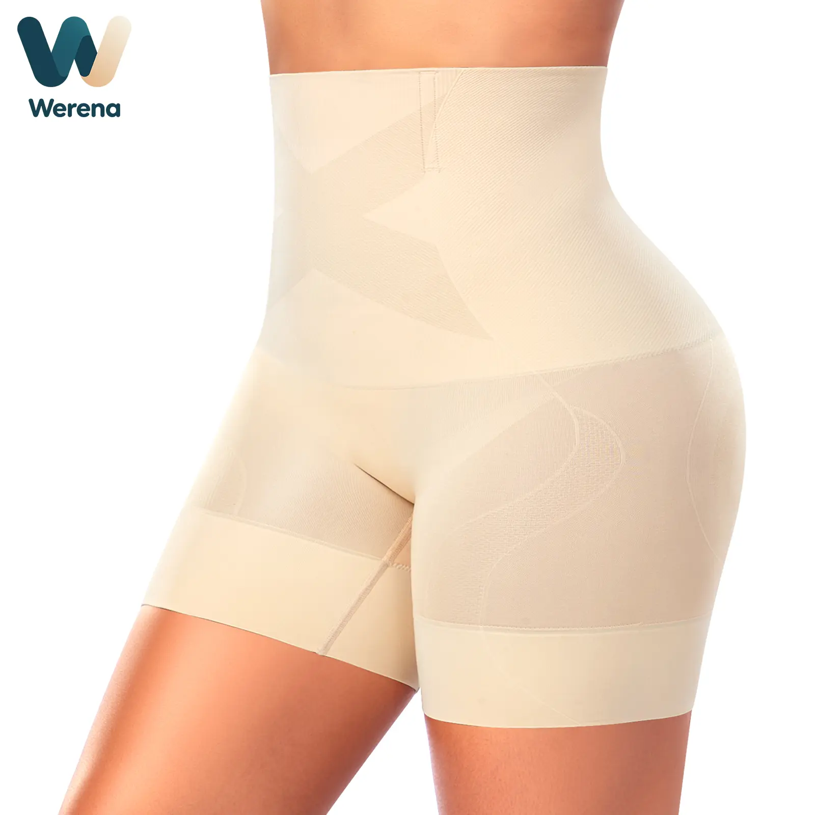Werena Shapewear Shorts for Women Tummy Control Butt Lifting Body Shaper Faja High-Waisted No Roll Anti-Chafing Seamless Soft Breathable No VPL Shaping Underwear