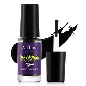 Black Tooth Paint, Temporary Black Teeth Paint | Quick Dry, Realistic & Safe, Perfect for black Out Tooth, Rotten Decayed, Missing Teeth SFX Makeup for Halloween Zombie/Demon Costume/Cosplay & Theater