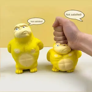 Creative Orangutan Squeeze Vent Gorilla Yellow Stretch Squeezing Monkey Toys Creative 16cm Soft Glue Gorilla Toys Children Toys