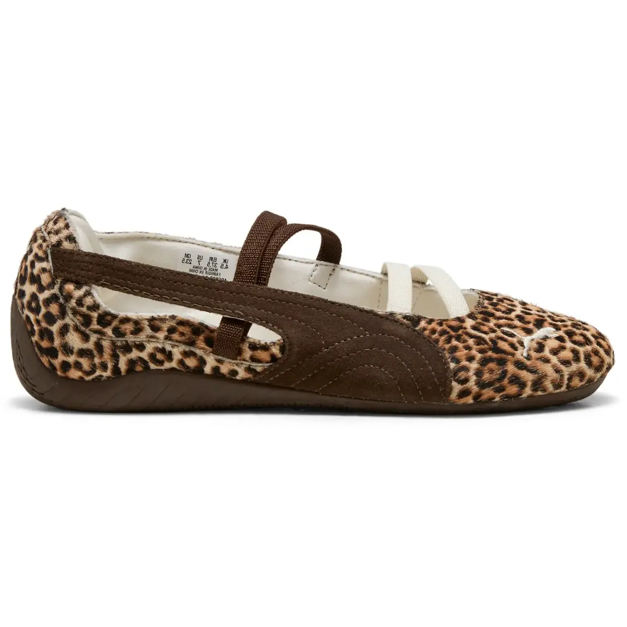 Women's Animal Print Ballet Flats, Slip-On Pony Hair Walking Shoes with Round Toe - Athletic Footwear for Casual Wear
