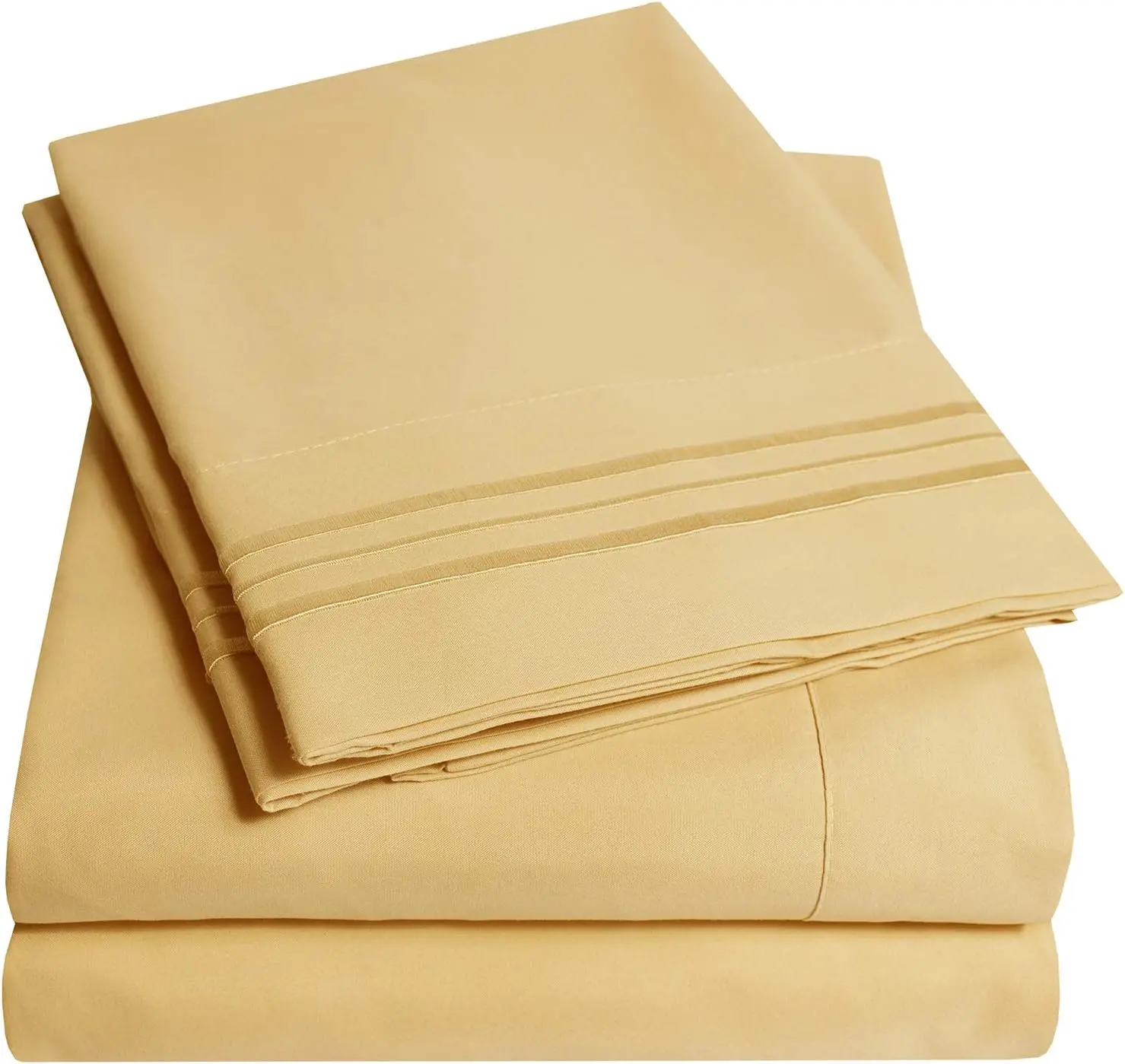 1500 Supreme Full Sheet Sets Camel - Luxury Hotel Bed Sheets and Pillowcase Set for Full Mattress - Soft, Elastic Corner Straps, Deep Sheets, Full Camel