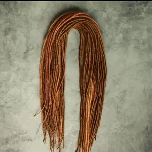 THE DAKOTA 22 inch Full Custom Dread Extension Set in Red and Peach