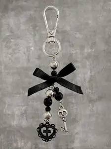 Cute Bow & Heart Design Keychain, Fashionable Keychain for Women & Girls, Trendy All-match & Exquisite Keychain for Birthday Gift, Keychain Jewelry