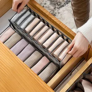 11 Grid Sock Underwear Storage Box, 1 Count Transparent Mesh Fabric Closet Organizer for Underwear, Socks, Scarves, Ties, Household Storage Organizer for Home Dormitory Hotel