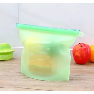 Silicone fresh-keeping bag vacuum sealed bag food  storage bag refrigerator food fruit storage bag