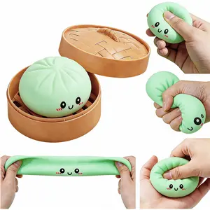 Squishy Dumpling Sensory Toys Mystery Dumpling Squishy Stress Relief Fidget Easter Gifts for Kids & Adults Anxiety Relief Squeeze Toy for Boys and Girls Easter Basket Stuffers for Teens (Purple)
