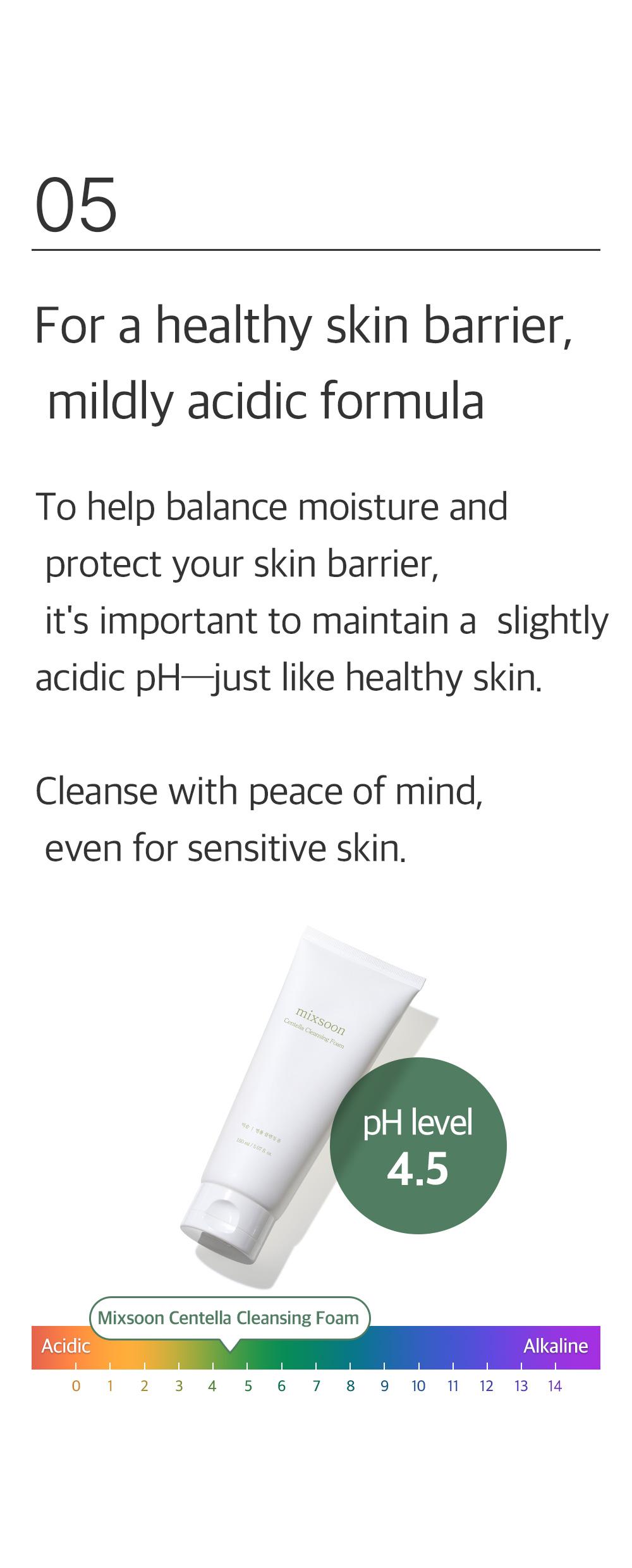 [mixsoon Official Shop] Centella Cleansing Foam 5.07 fl.oz / 150ml - Low pH cleansing foam for soothing and moisturization, Korean Glass Skin Care