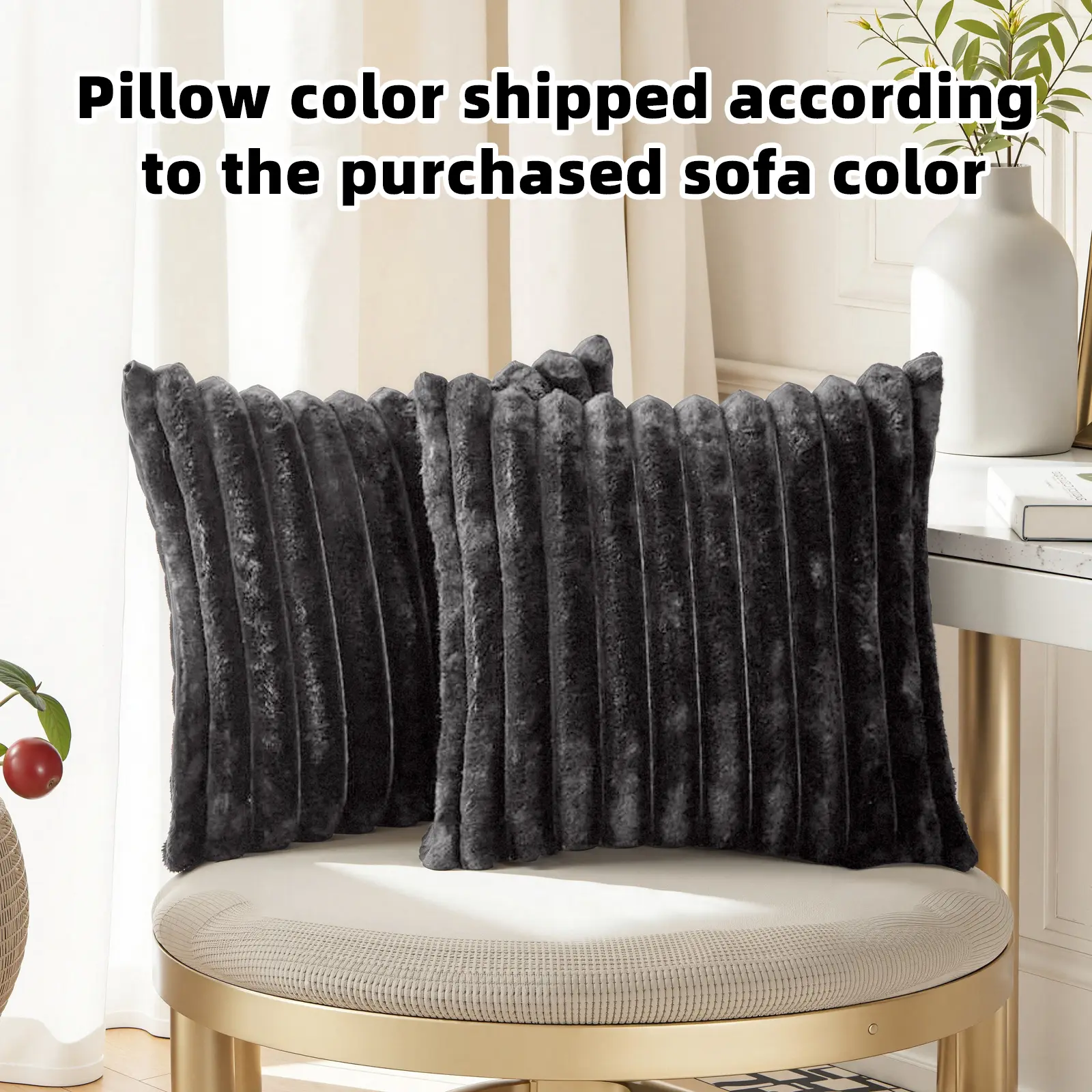 Soft Plush Sofa Cushion - Plush Fabric, Cozy Look, Enhanced Softness, Ideal for Lounging & Napping, Indoor Furniture Accessory with Cushion