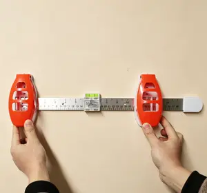 Picture Hanging Tool with Built in Level, Precision Marking,Alignment Ruler for Photo Frames, Wall Decor, Mirrors, ABS Wall Friendly DIY Hanger