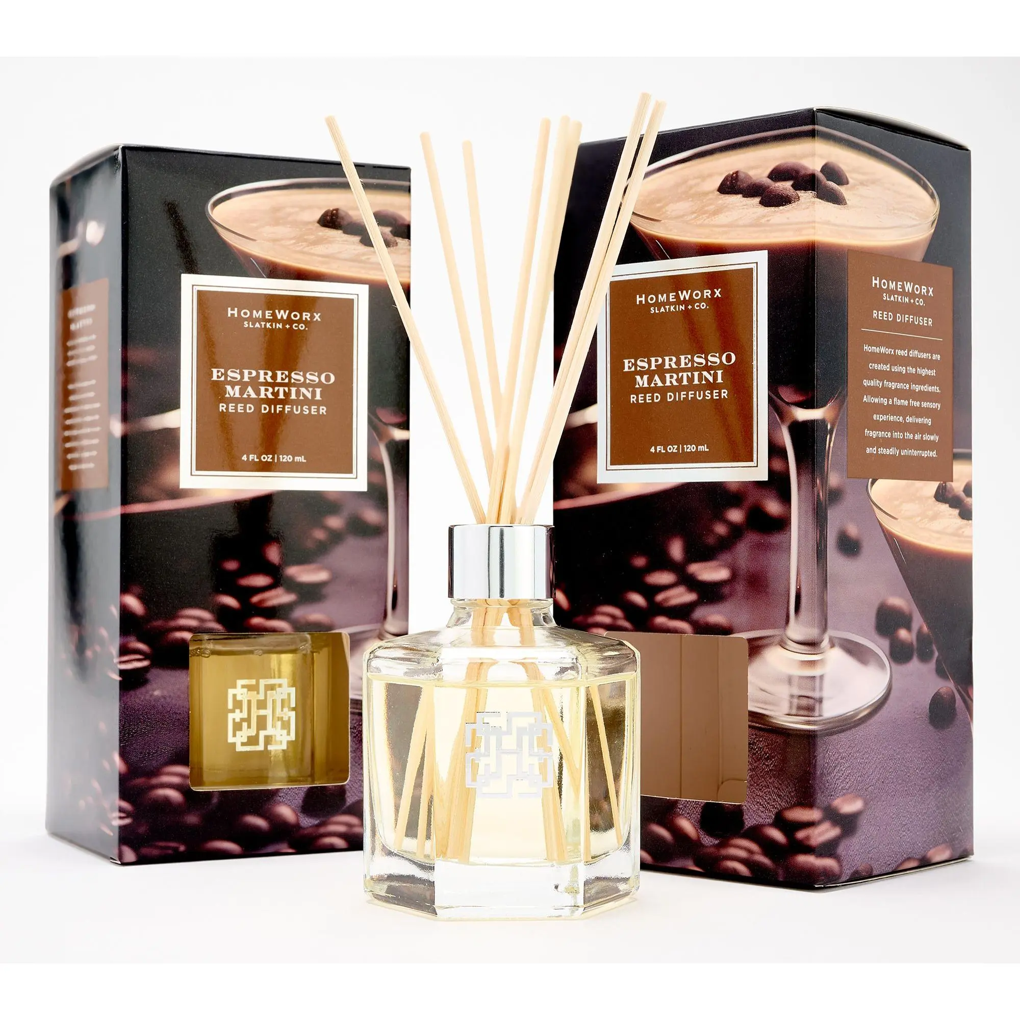 HomeWorx by Slatkin + Co. S/2 Espresso Martini Reed Diffusers