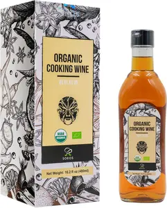 Soeos Organic Cooking wine, 16.2Oz (480 ml), Shaoxing Wine, Chinese Cooking Wine, Rice Cooking Wine, Shaoxing Wine Chinese Cooking Wine Flavor Spice Asian Taffy