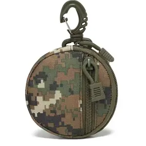 Outdoor Portable Key Coin Purse--Can Be Stored, Anti-Lost, Can Be Carried and Hung Zipper Wallet Design Nylon Zipper Wallet